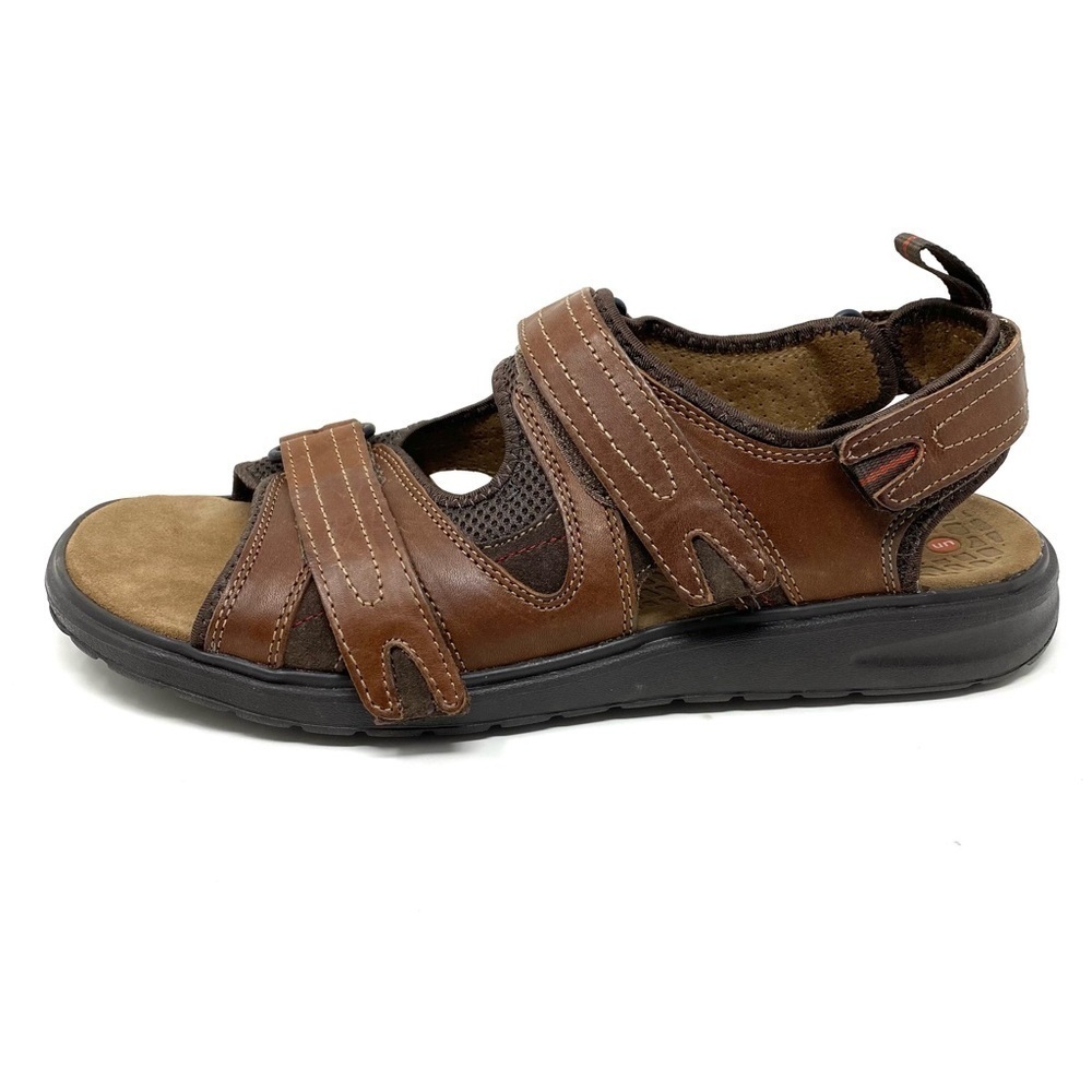 Clarks Mens Un.Caicos Brown Leather casual comfort sandals